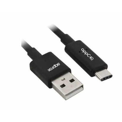 approx-cable-usb-30-a-type-c-1m-conectores-metalicos-negro-appc40