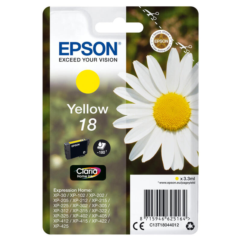 epson-18-33-ml-amarillo-original-blister-con-alarmas-de-rfacustica-cartucho-de-tinta-para-expression-home-xp-212-215-225-312-315