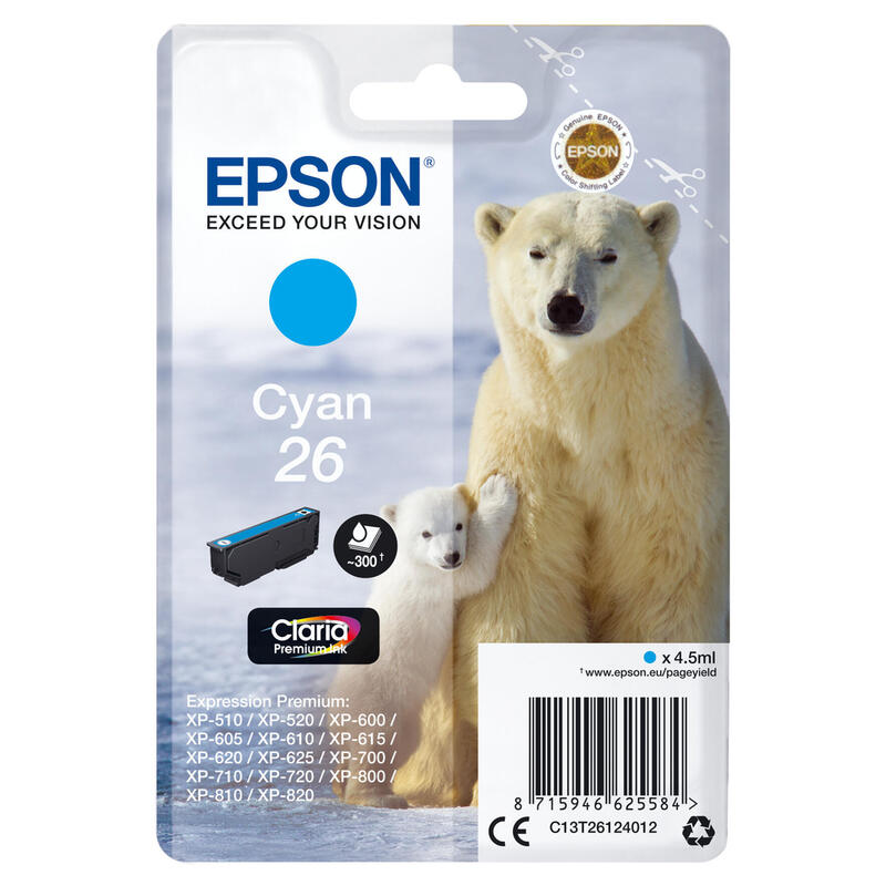 tinta-original-epson-t2612-cyan-para-expression-premium-xp-600-xp-605-xp-700-xp-800