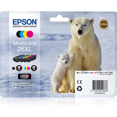 tinta-original-epson-t26364-color-y-black-pack-4-unidades-para-expression-premium-xp-600-xp-605-xp-700-xp-800