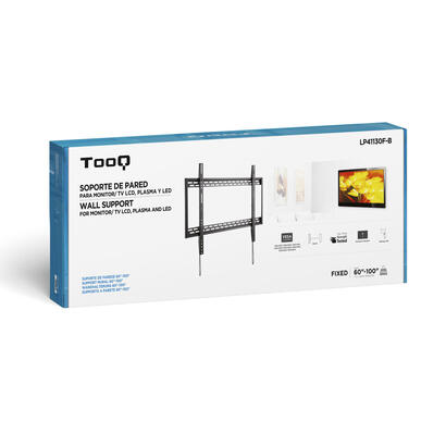 soporte-de-pared-fijo-tooq-lp41130f-b-para-tv-de-60-100-hasta-130kg