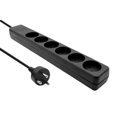 proxtend-danish-power-strip-6-way-20m-black