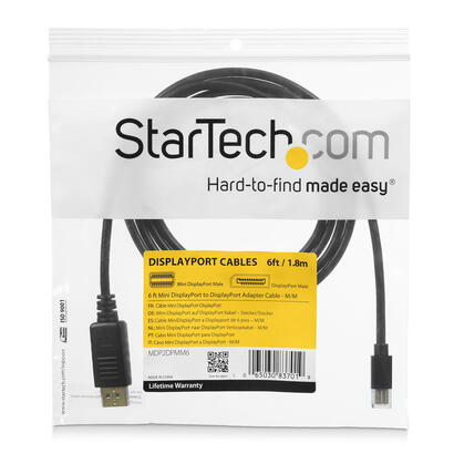 startech-cable-mini-displayport-a-displayport-mm-4k-180m-negro-mdp2dpmm6