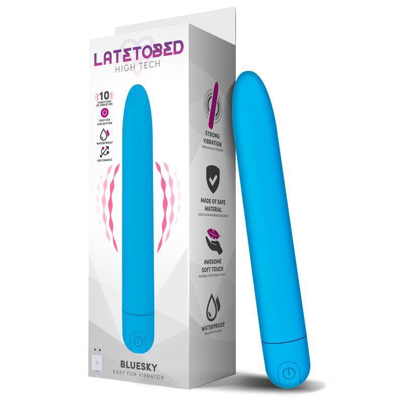 bluesky-vibrador-10-funciones-usb-azul-mate bluesky-vibrador-10-funciones-usb-azul-mate