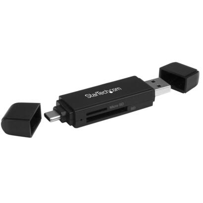 startechcom-lector-grabador-usb-30-usb-c-tipo-c-y-usb-a-de-tarjetas-de-memoria-flash-sd-micro-sd-alimentado-por-usb-sdmsdrwu3ac-