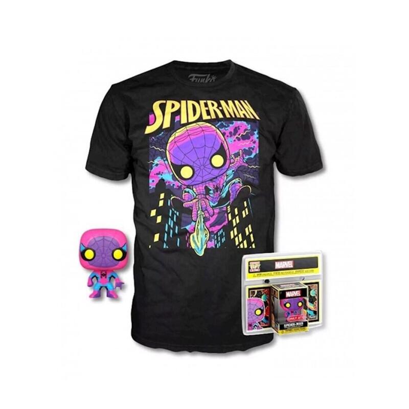 pop-tee-marvel-spiderman-black-light-funko-camiseta-talla-xl