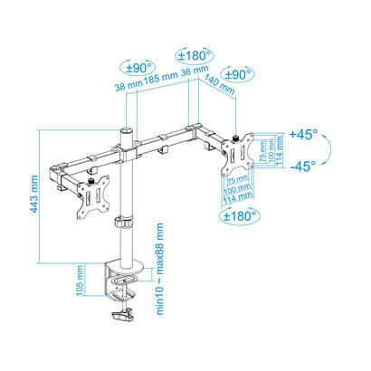 tooq-soporte-de-mesa-con-brazos-articulados-para-2-monitores-de-13-32-giratorio-e-inclinable-gestion-de-cables-