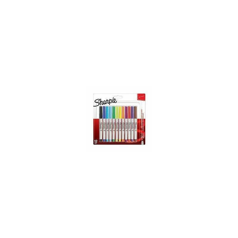 sharpie-rotuladores-permanentes-punta-ultrafina-blister-12ud- sharpie-rotuladores-permanentes-punta-ultrafina-blister-12ud-
