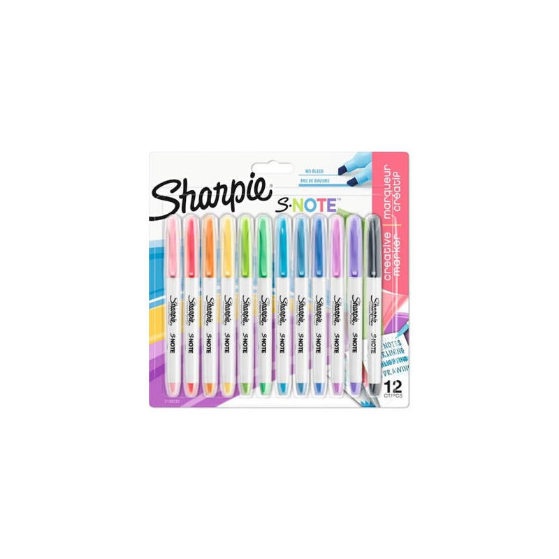 sharpie-marcador-s-note-rotulador-punta-biselada-colores-surtidos-pastel-blister-12u-