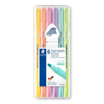 marcador-staedtler-resaltador-triplus-pastel-caja-6uds