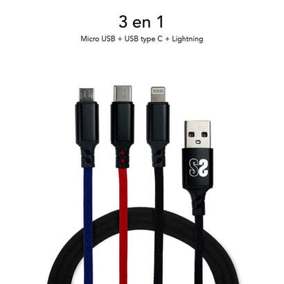 cable-usb-20-subblim-sub-cab-3in101-micro-usbtype-clighting-usb-macho-1m