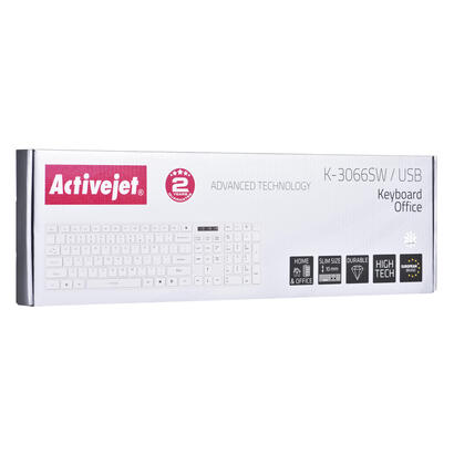teclado-ingles-usb-activejet-k-3066sw-blanco