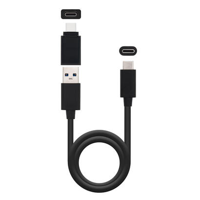 tooq-carcasa-externa-hddsdd-25-hasta-95mm-sata-usb-c-con-adaptador-a-usb-a-negro