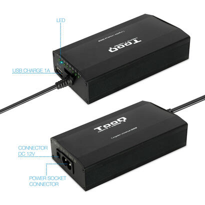 tooq-cargador-universal-para-portatil-100w-usb-12-adaptadores-voltaje-12-24v-indicador-led
