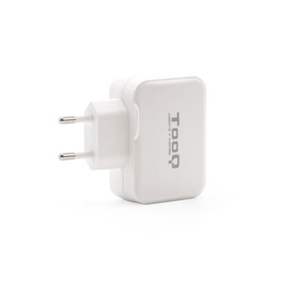 tooq-cargador-de-pared-usb-20-usb-c-blanco