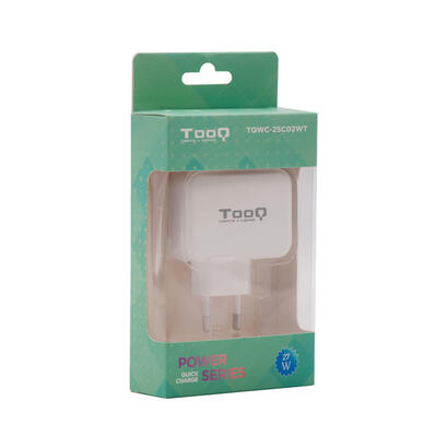 tooq-cargador-de-pared-usb-20-usb-c-blanco