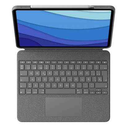 funda-con-teclado-espanol-logitech-combo-touch-para-tablets-apple-ipad-pro-129-5-gen-gris