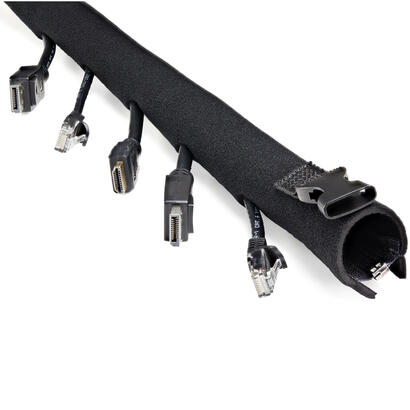 startech-manga-de-1m-de-neopreno-con-cremallera-para-gestion-de-cableado-con-3cm-de-diametro-negro