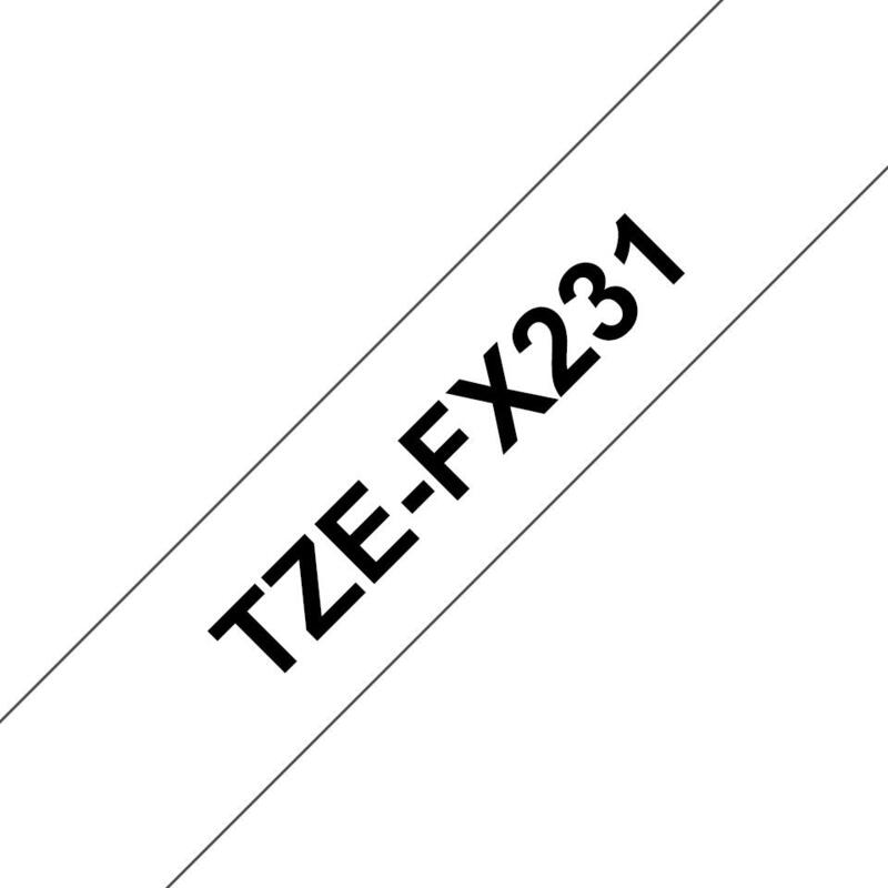 brother-tzefx231negro-sobre-blancorollo-12-cm-x-799-m-1-bobinas-cinta-de-id-flexiblepara-p-touch-pt-1010-d210-d450-d800-e550-h11