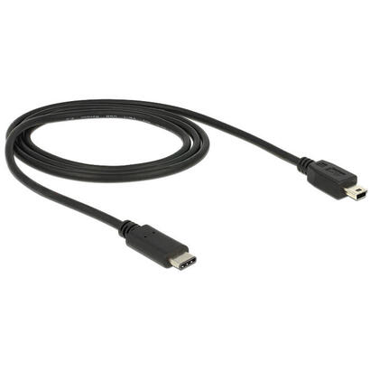 delock-83603-cable-usb-1-m-20-usb-c-mini-usb-b-negro