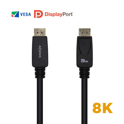 aisens-cable-displayport-certificado-v14-8k60hz-dpm-dpm-3m-negro