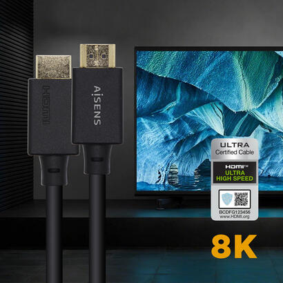 aisens-cable-hdmi-v21-certificado-ultra-alta-velocidad-8k60hz-48gbps-am-am-050m-negro