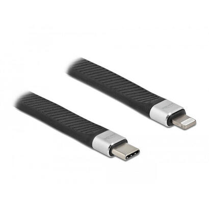 delock-fpc-cable-plano-usb-tipo-c-a-lightning-13-cm