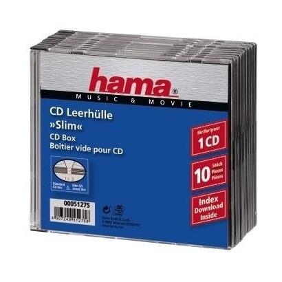 hama-cd-slim-jewel-case-pack-10-1-discos-transparente