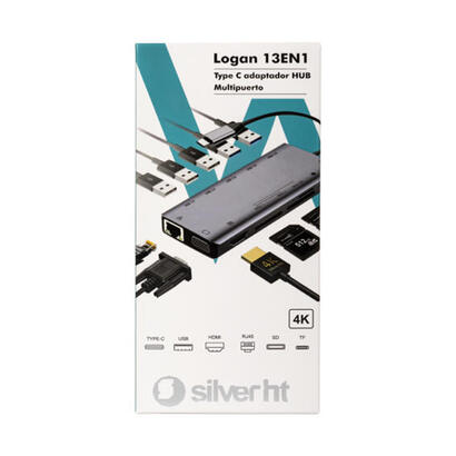 silverht-adaptador-type-c-logan-13-en-1-aluminio