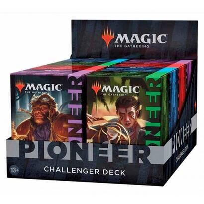 juego-de-cartas-caja-de-sobres-wizard-of-the-coast-magic-the-gathering-pioneer-challenger-deck-display-8-mazos-ingls