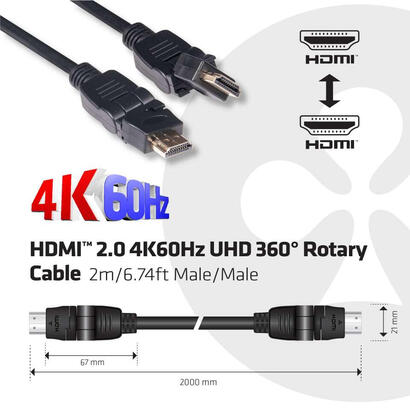 club3d-hdmi-20-4k60hz-uhd-cable-giratorio-de-360-grados-2metros