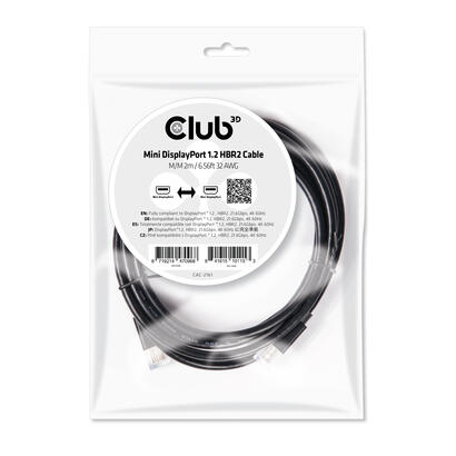 club3d-cable-mini-displayport-12-hbr2-mm-2-metros-4k60hz