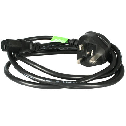 startechcom-pxt101uk-cable-de-transmision-negro-c13-acoplador