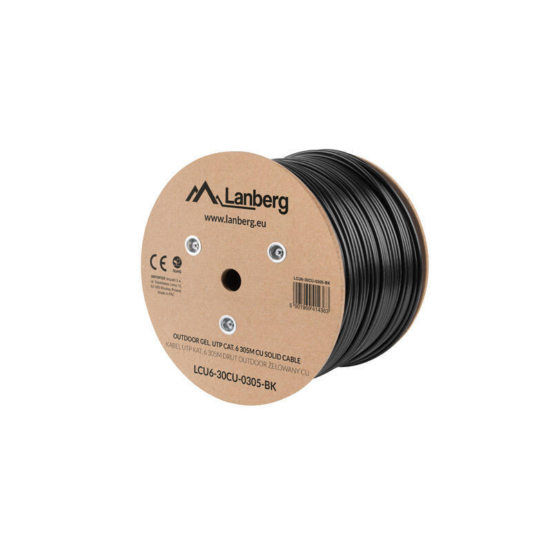 lanberg-bobina-cable-red-cat6-utp-305m-solido-para-exteriores-negro-lcu6-30cu-0305-bk