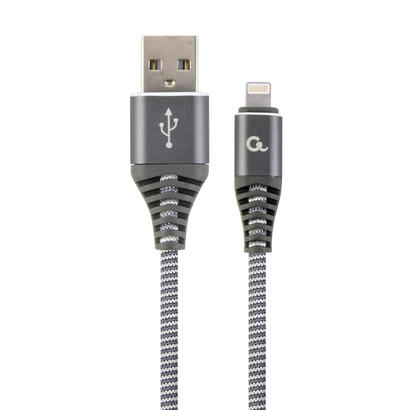 gembird-cable-de-carga-y-datos-usb-a-lightning-trenzado-premium-2m-gris-blanco