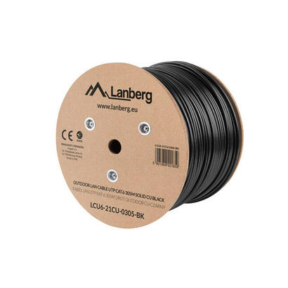 lanberg-bobina-cable-de-red-utp-trenzado-exterior-cat-6-305m-negro-lcu6-21cu-0305-bk