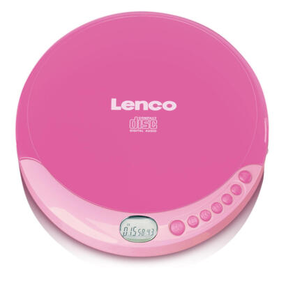 lenco-cd-011-reproductor-de-cd-portatil-rosa