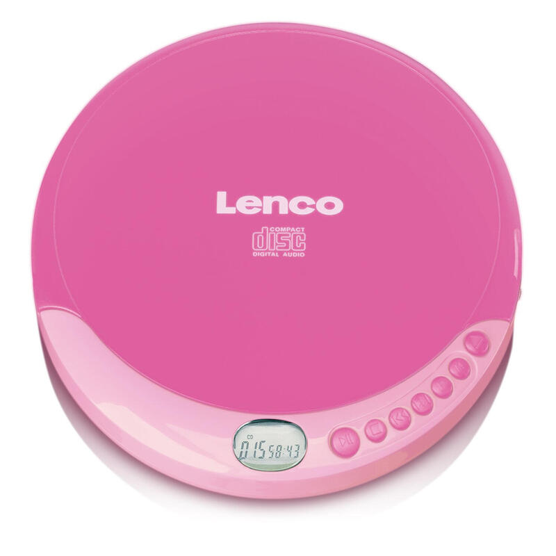 lenco-cd-011-reproductor-de-cd-portatil-rosa