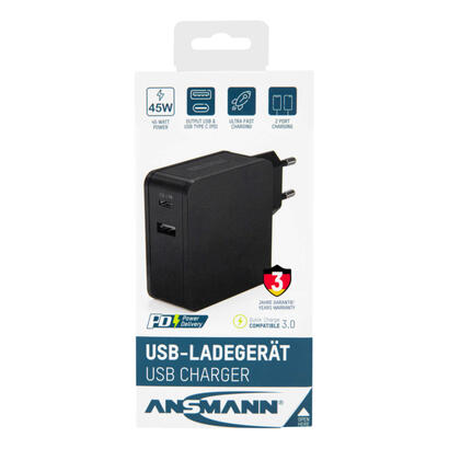 ansmann-cargador-pared-247pd-1xusb-1xusb-type-c-pd-45w-4700ma