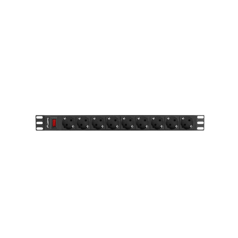 lanberg-regleta-rack-pdu-19-1u-16a-9-schuko-3m-negro