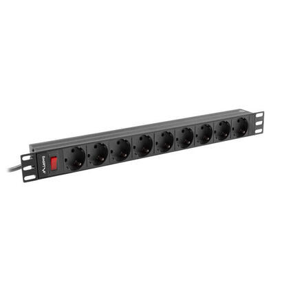 lanberg-regleta-rack-pdu-19-1u-16a-9-schuko-3m-negro