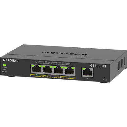 netgear-gs305epp-managed-l2l3-gigabit-ethernet-101001000-power-over-ethernet-poe-black