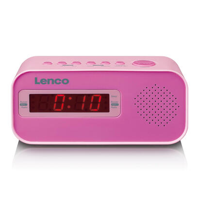 lenco-cr-205-reloj-despertador-digital-rosa