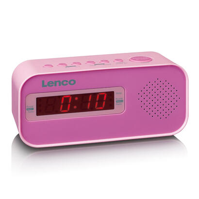 lenco-cr-205-reloj-despertador-digital-rosa