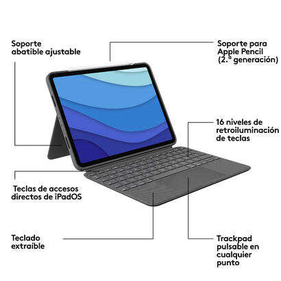 logitech-combo-touch-funda-con-teclado-espanol-gris-para-ipad-pro-11-123-gen