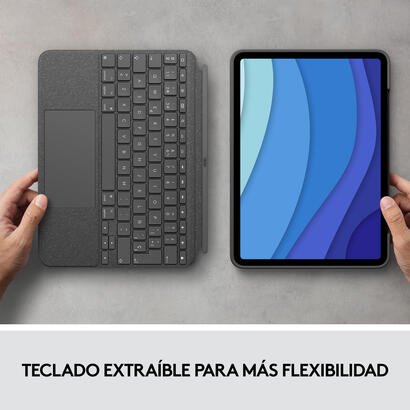 logitech-combo-touch-funda-con-teclado-espanol-gris-para-ipad-pro-11-123-gen