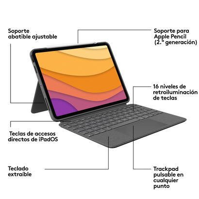 funda-con-teclado-esp-logitech-combo-touch-para-tablets-apple-ipad-air-4-gen-2020-de-109-gris