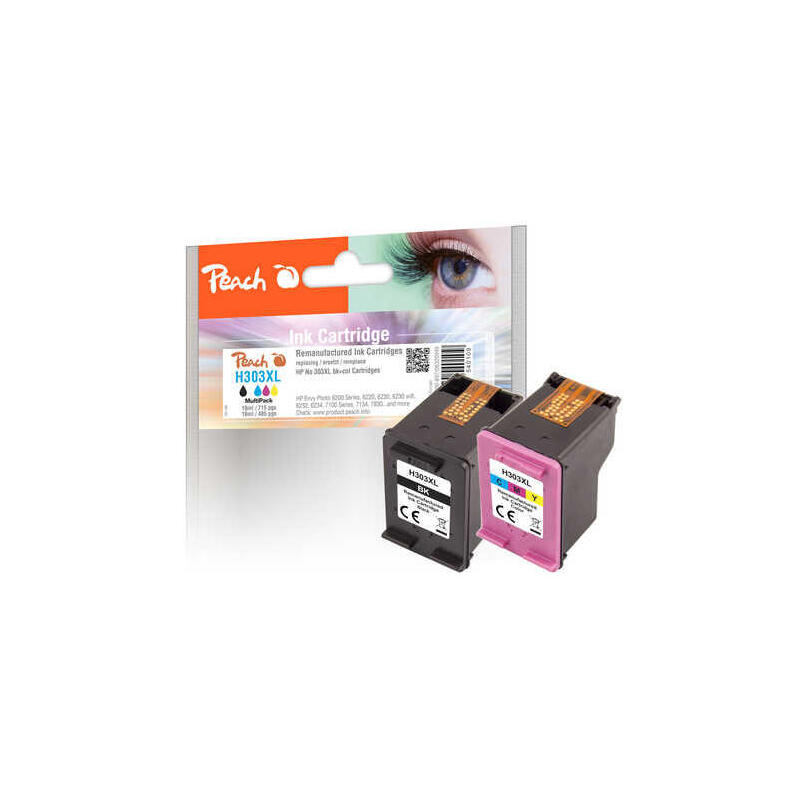 peach-pi300-897-tinta-compatible-hp-303xl-3yn10ae-negro-cian-magenta-amarillo