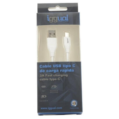 iggual-cable-usb-ausb-c-100-cm-blanco-q30-3a
