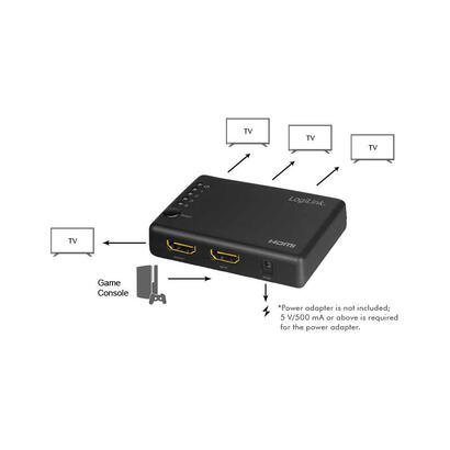 divisor-hdmi-logilink-1x4-puerto-4k-30hz-delgado-negro